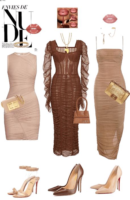 Nude dress outfit